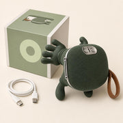 Massager with its retail gift box and USB-C cable
